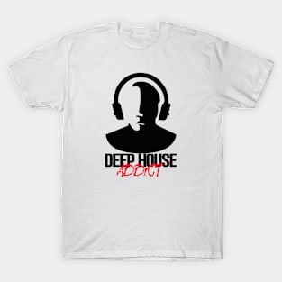 Deep House Addict - Black T-Shirt